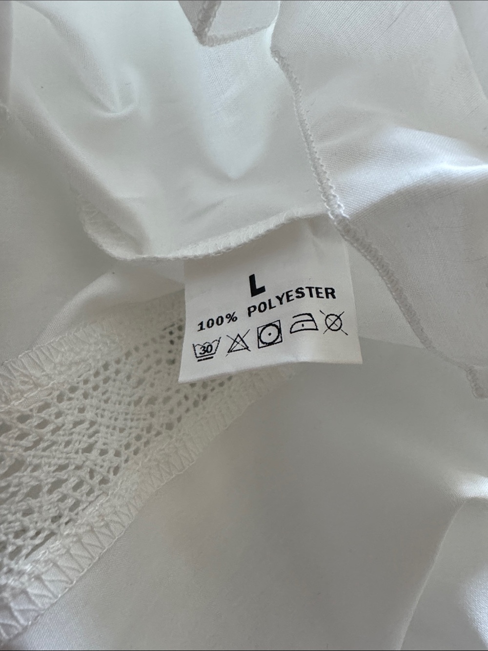White Sleeveless Pajama Set - Top & Shorts - Picture 5 of 5